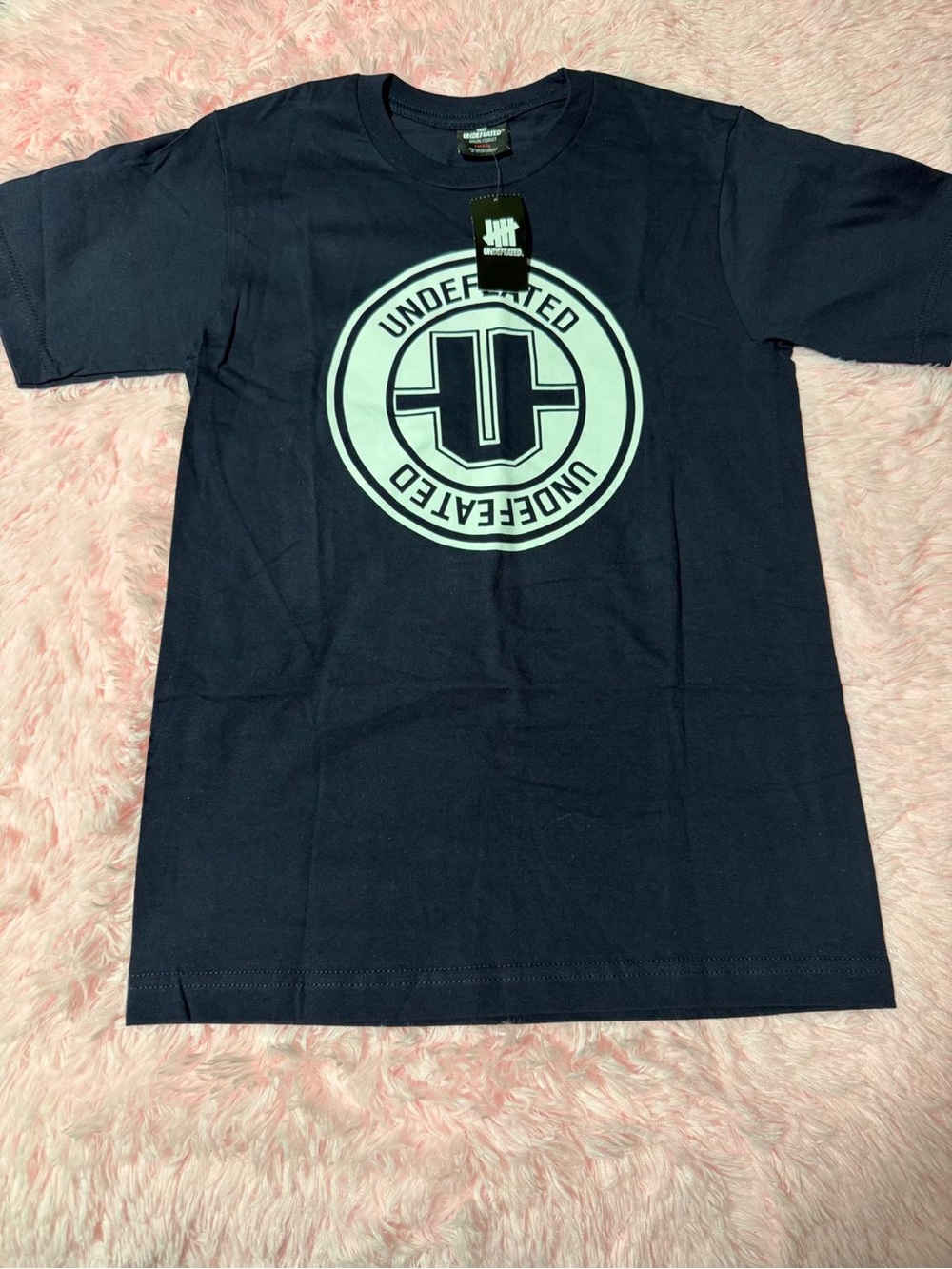 Undefeated Navy Tee with White Logo
